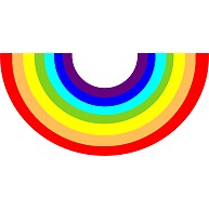 背中の虹　下半円　