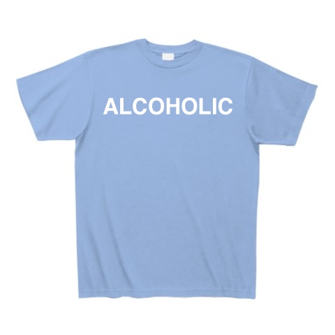 商品詳細『ALCOHOLIC-アルコホリック-白ロゴ｜Tシャツ Pure Color