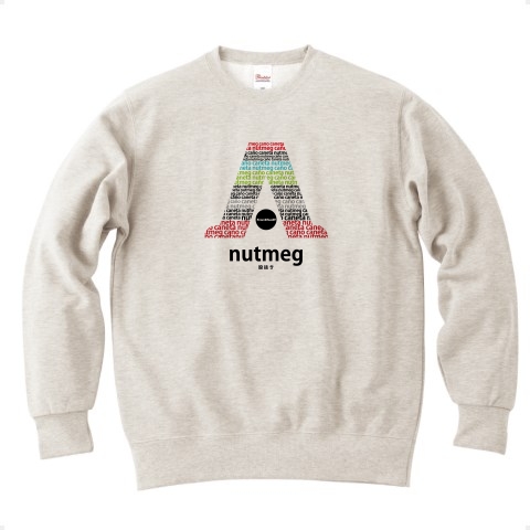 商品詳細 サッカー股抜き Nutmeg カラー トレーナー オートミール デザインtシャツ通販clubt