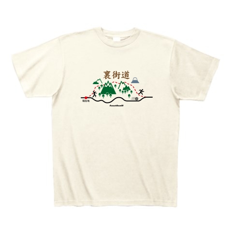 商品詳細 サッカー 裏街道 山の地図 Tシャツ アイボリー デザインtシャツ通販clubt