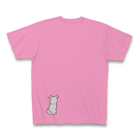 たれ耳わんこ黒｜Tシャツ Pure Color Print｜ピンク