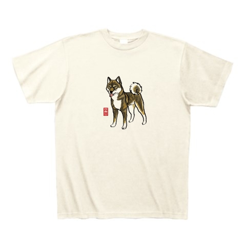 商品詳細 ｔシャツ 四国犬 黒ゴマ Tシャツ アイボリー デザインtシャツ通販clubt