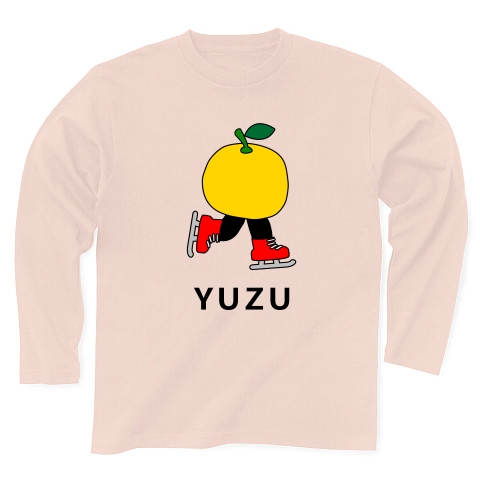 スケーターYUZU｜長袖Tシャツ Pure Color Print｜ライトピンク