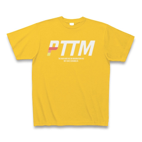 PTTM IMG｜Tシャツ Pure Color Print｜ゴールドイエロー
