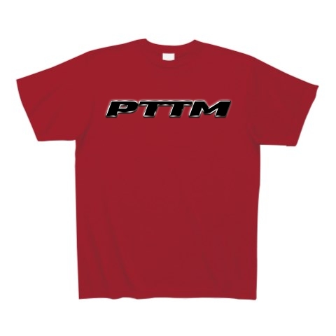 New PTTM graphic｜Tシャツ Pure Color Print｜ガーネットレッド