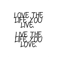商品詳細 Love The Life You Live Live The Life You Love Tシャツ ラベンダー デザインtシャツ通販clubt