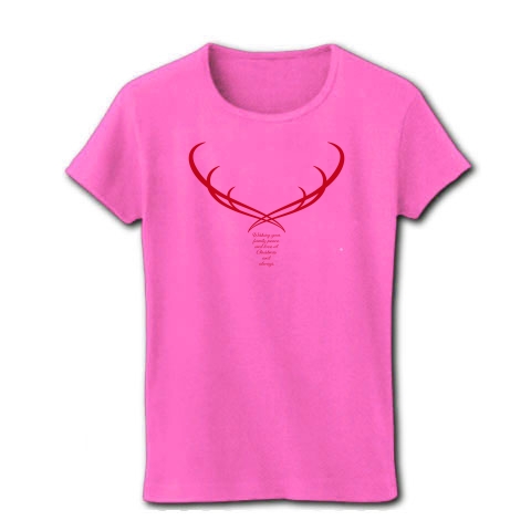 商品詳細 かっこいいクリスマス柄 レディースtシャツ ピンク デザインtシャツ通販clubt