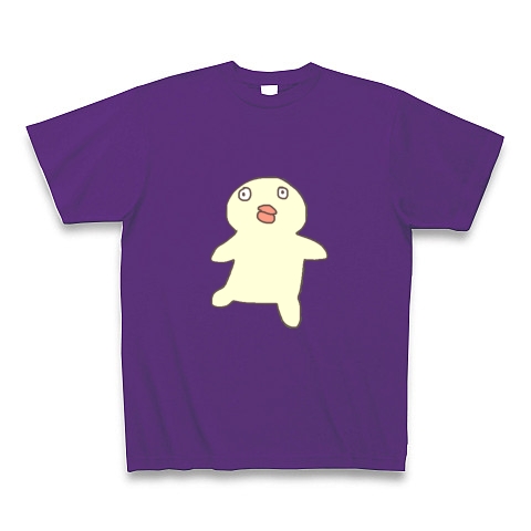 商品詳細 かわいい キャラクター たらこ唇 モンスター エイリアン 宇宙人 キーマカレー Tシャツ Pure Color Print パープル デザインtシャツ通販clubt