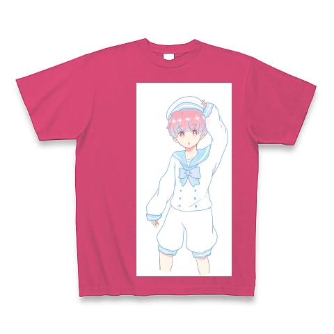 商品詳細 セーラー少年 Tシャツ Pure Color Print ホットピンク デザインtシャツ通販clubt