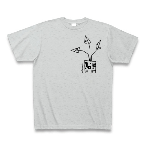 商品詳細 北欧風オシャレな植物のイラスト Tシャツ グレー デザインtシャツ通販clubt