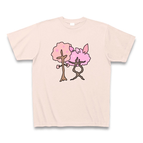 商品詳細 漢字イラスト 桜 Tシャツ Pure Color Print ライトピンク デザインtシャツ通販clubt