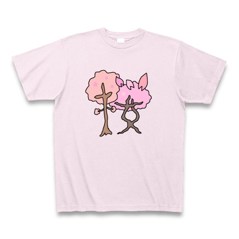 商品詳細 漢字イラスト 桜 Tシャツ Pure Color Print ピーチ デザインtシャツ通販clubt