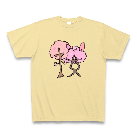 商品詳細 漢字イラスト 桜 Tシャツ Pure Color Print ナチュラル デザインtシャツ通販clubt