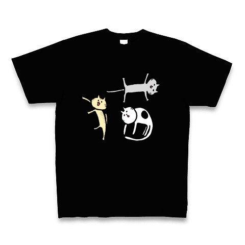 商品詳細『漢字イラスト（猫）｜Tシャツ Pure Color Print｜ブラック 