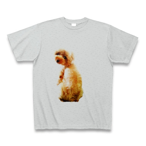 商品詳細 振り返るプードル トイプードル 犬 Tシャツ グレー デザインtシャツ通販clubt