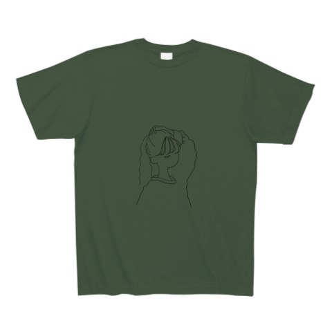 商品詳細 手書きイラスト 女の子 Tシャツ アイビーグリーン デザインtシャツ通販clubt