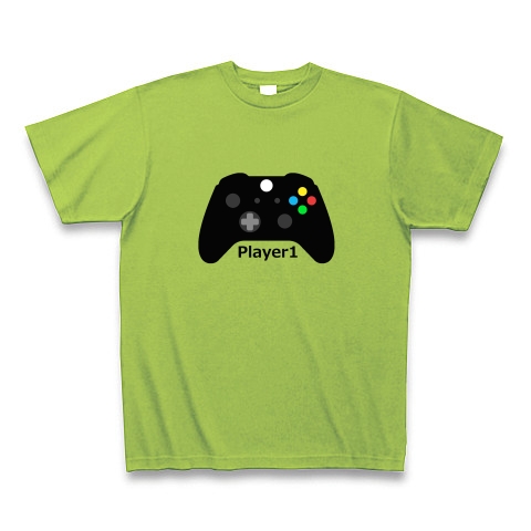 商品詳細 ゲームコントローラー Player１ Tシャツ Pure Color Print ライム デザインtシャツ通販clubt