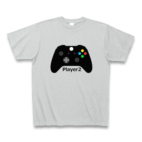 商品詳細 ゲームコントローラー Player Tシャツ Pure Color Print グレー デザインtシャツ通販clubt