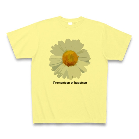 商品詳細 花のイラスト かわいい花 デイジー Tシャツ ライトイエロー デザインtシャツ通販clubt