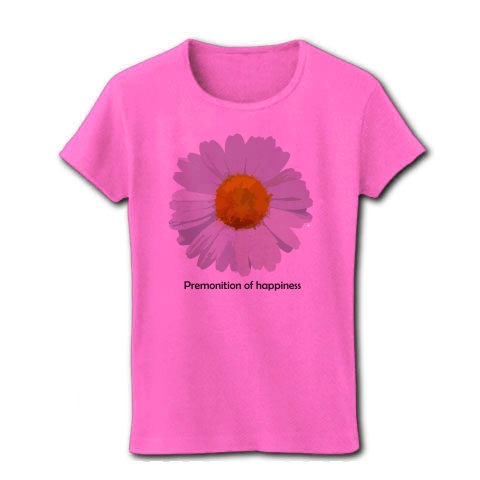 商品詳細 花のイラスト かわいい花 デイジー レディースtシャツ ピンク デザインtシャツ通販clubt
