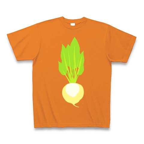 商品詳細 カブ 蕪イラストtシャツ お野菜シリーズ Tシャツ Pure Color Print オレンジ デザインtシャツ通販clubt