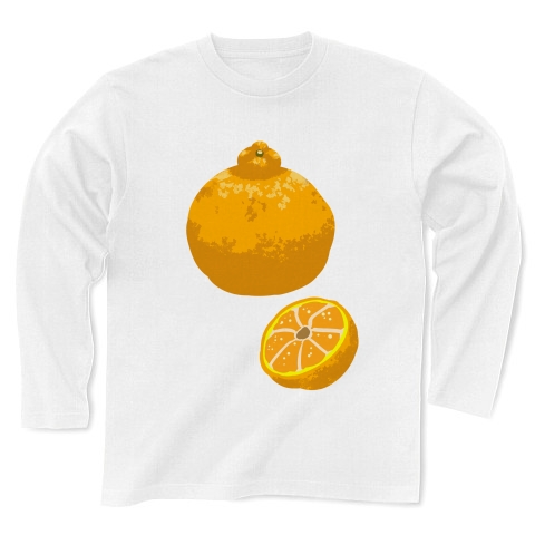 商品詳細 デコポン みかんイラストグッズ 果物 お野菜シリーズ 長袖tシャツ ホワイト デザインtシャツ通販clubt 商品詳細 デコポン みかんイラストグッズ 果物 お野菜シリーズ 長袖tシャツ ホワイト デザインtシャツ通販clubt