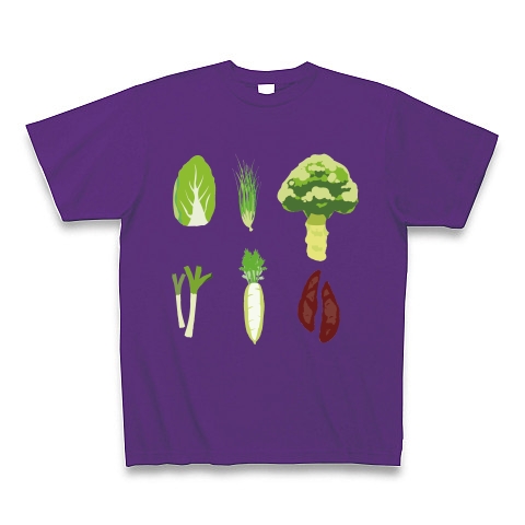 商品詳細 冬野菜イラストグッズ１ 果物 お野菜シリーズ Tシャツ Pure Color Print パープル デザインtシャツ通販clubt