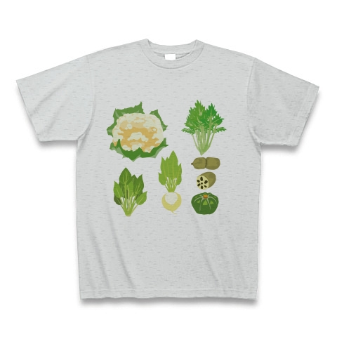 商品詳細 冬野菜イラストグッズ２ 果物 お野菜シリーズ Tシャツ グレー デザインtシャツ通販clubt