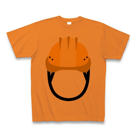 商品詳細 工事現場の安全ヘルメットイラスト マニアックなモノシリーズ Tシャツ オレンジ デザインtシャツ通販clubt