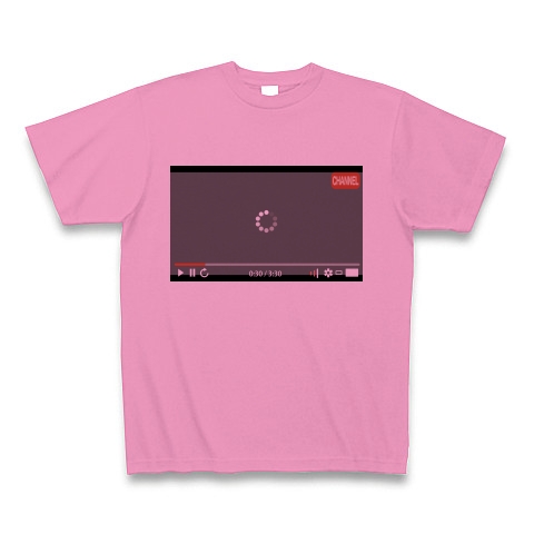 商品詳細 動画配信サイトのロード画面ふうのイラスト Tシャツ ピンク デザインtシャツ通販clubt