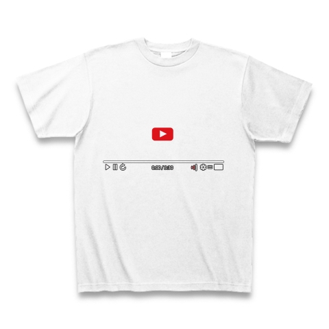 商品詳細 Youtube風 動画配信サイトイラスト Tシャツ ホワイト デザインtシャツ通販clubt