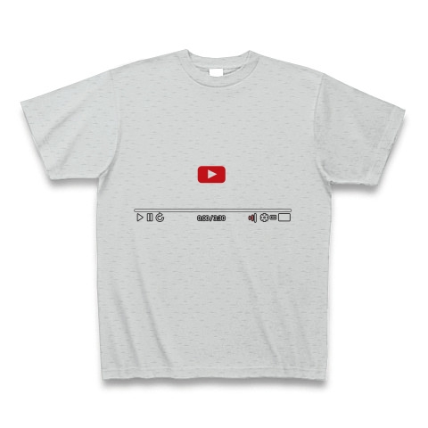 商品詳細 Youtube風 動画配信サイトイラスト Tシャツ グレー デザインtシャツ通販clubt