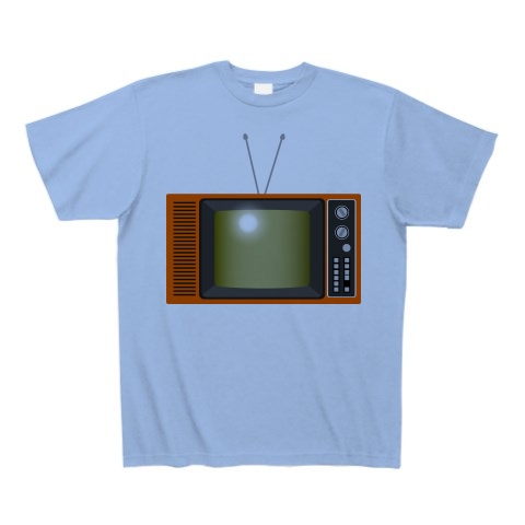 商品詳細 レトロな昭和の可愛いテレビのイラスト Tシャツ サックス デザインtシャツ通販clubt