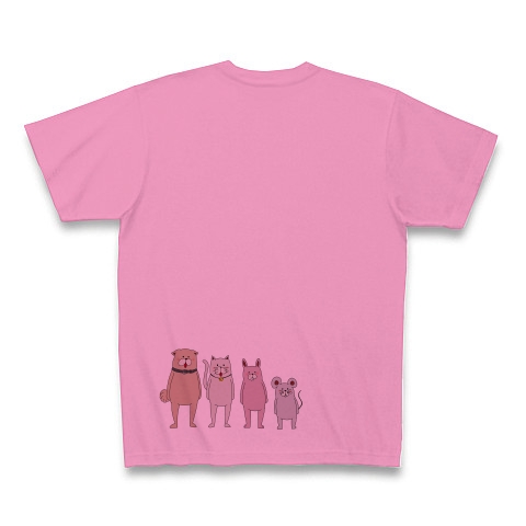 商品詳細 キモカワ動物 Tシャツ ピンク デザインtシャツ通販clubt