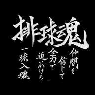 商品詳細 バレーボール魂 ホワイトver Tシャツ Pure Color Print ネイビー デザインtシャツ通販clubt