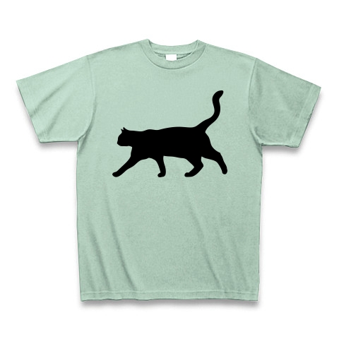 商品詳細 ねこ 猫シルエット 動物シリーズ Tシャツ アイスグリーン デザインtシャツ通販clubt