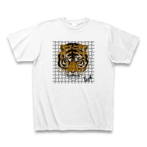 PC/タブレット デスクトップ型PC 商品詳細『虎3網目｜Tシャツ｜ホワイト』デザインTシャツ通販ClubT