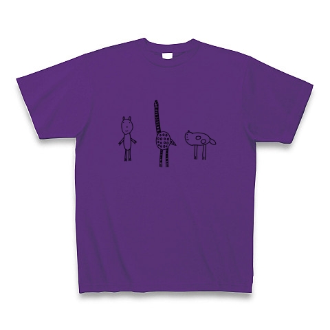 商品詳細 なかよし 3匹組 Pimatty Zoo Tシャツ パープル デザインtシャツ通販clubt