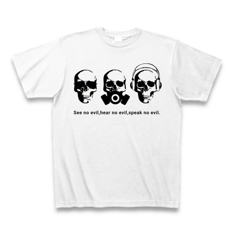 商品詳細 見ざる言わざる聞かざる 微修正版 Tシャツ ホワイト デザインtシャツ通販clubt