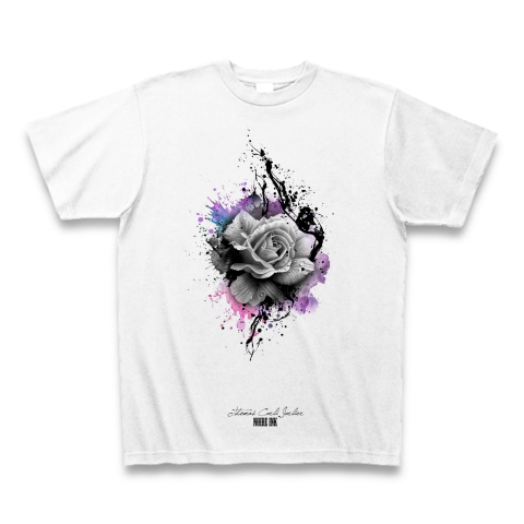 薔薇 モノクロ Tシャツ デザインの全アイテム デザインtシャツ通販clubt