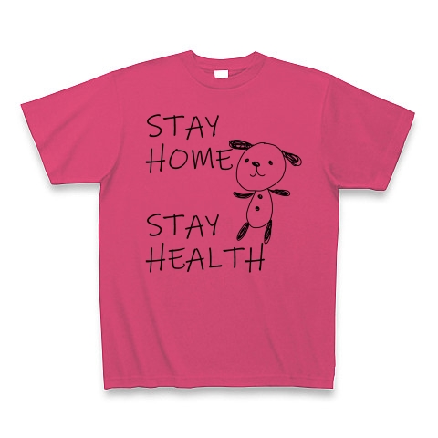 STAY HOME｜Tシャツ｜ホットピンク