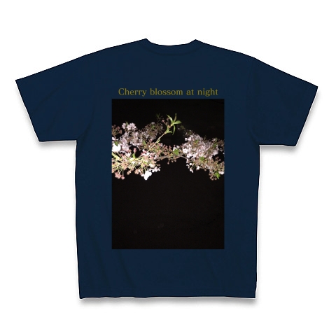Cherry blossom at night｜Tシャツ Pure Color Print｜ネイビー