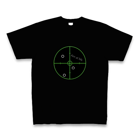 Aim at Me (Green)｜Tシャツ Pure Color Print｜ブラック