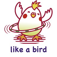 like a bird 2(YG)｜レディースTシャツ｜ピーチ