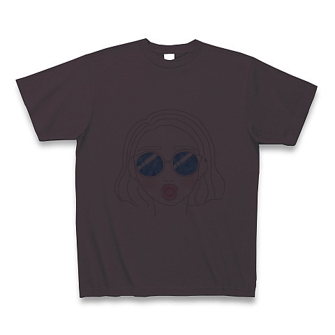 商品詳細 ブルー サングラス 女の子 Torokoid Tシャツ チャコール デザインtシャツ通販clubt