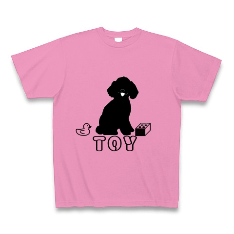 商品詳細 トイプードル シルエット ｔｏｙ おもちゃ Tシャツ Pure Color Print ピンク デザインtシャツ通販clubt