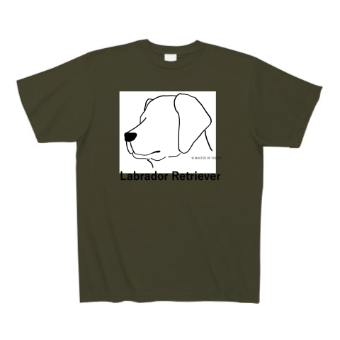 商品詳細 ラブラドールレトリバーイラスト 愛犬シリーズ Tシャツ Pure Color Print アーミーグリーン デザインtシャツ通販clubt