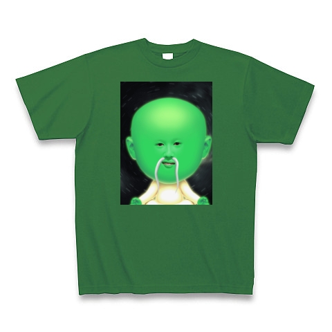 商品詳細『顔面緑のやつ｜Tシャツ Pure Color Print｜グリーン 
