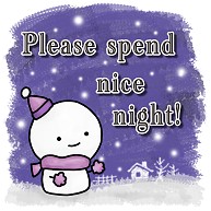 Please spend nice night!/ステキな夜をお過ごし下さい!｜ベイビーロンパース｜ホワイト