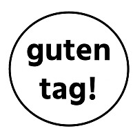 土産物風　ドイツ語(guten tag/danke shon)